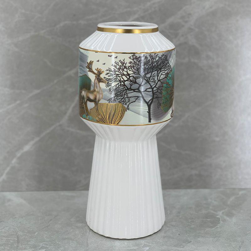 Nordic Light Luxury Retro Ceramic Phnom Penh Vase | Dining Table Flower Arrangement Decor & More